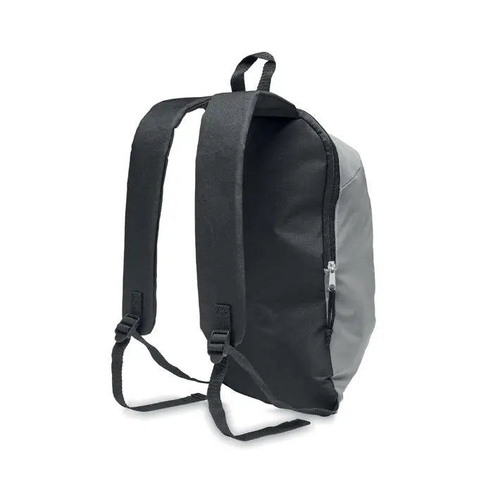 Rucsac cu reflectare mare 600d negru si gri din material rezistent, cu bretele reglabile pentru confort sporit