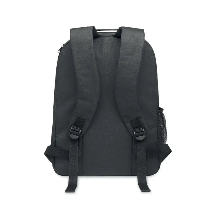 Rucsac de racire 300d rpet negru cu bretele reglabile si buzunar plasa lateral elastic