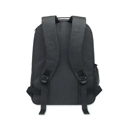 Rucsac de racire 300d rpet negru cu bretele reglabile si buzunar plasa lateral elastic