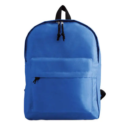 Rucsac din poliester 600d albastru inchis cu fermoare negre si maner superior din nylon
