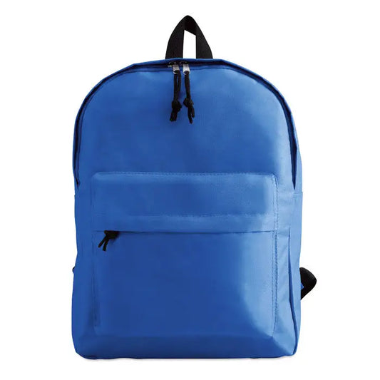 Rucsac din poliester 600d albastru inchis cu fermoare negre si maner superior din nylon