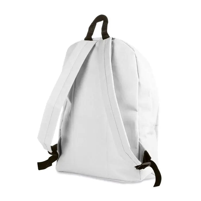 Rucsac din poliester 600d alb cu bretele negre din material textil si maner superior