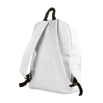 Rucsac din poliester 600d alb cu bretele negre din material textil si maner superior