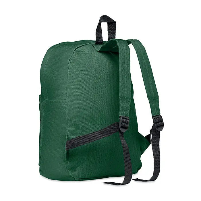 Rucsac din poliester 600d verde inchis cu bretele negre si maner superior pentru transport facil