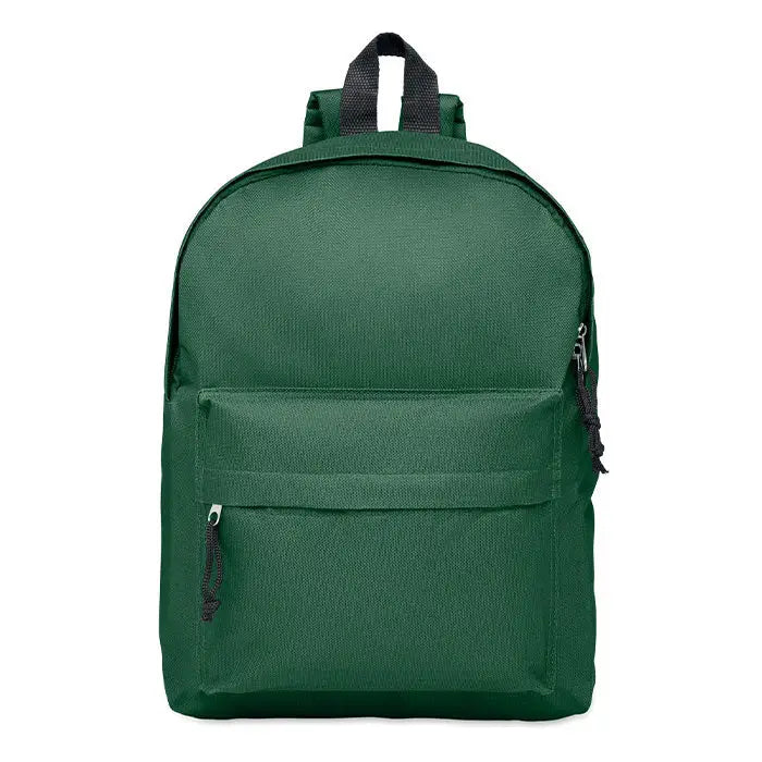 Rucsac din poliester 600d verde inchis cu fermoare negre si maner superior din panza