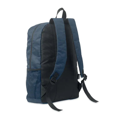 Rucsac din poliester 600d rpet navy albastru si negru cu buzunar lateral plasa din nylon