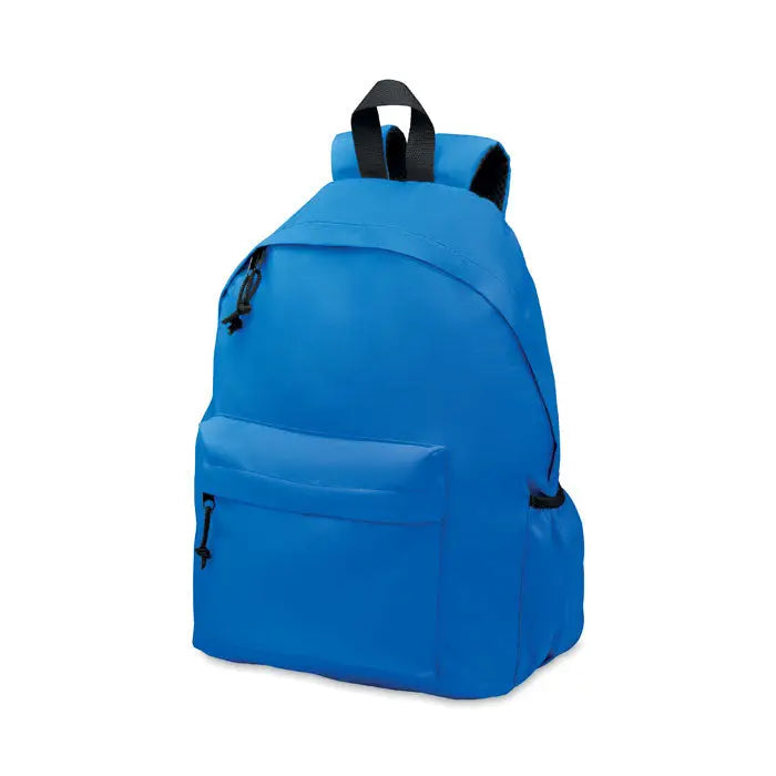 Rucsac din poliester 600d rpet albastru aprins cu bretele negre si fermoare negre din nylon