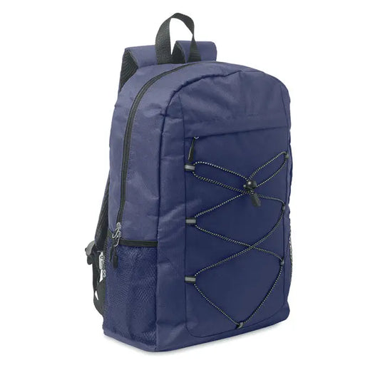 Rucsac din poliester 600d rpet albastru navy cu fermoare negre si bretele reglabile din nylon
