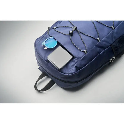 Rucsac din poliester 600d rpet navy albastru cu fermoare negre si barete reglabile din nylon
