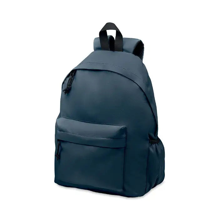 Rucsac din poliester 600d rpet albastru închis cu fermoare și bretele negre din nylon