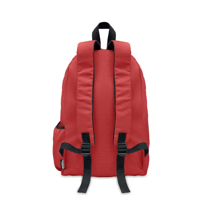 Rucsac din poliester 600d rpet rosu cu bretele negre si maner superior din nylon