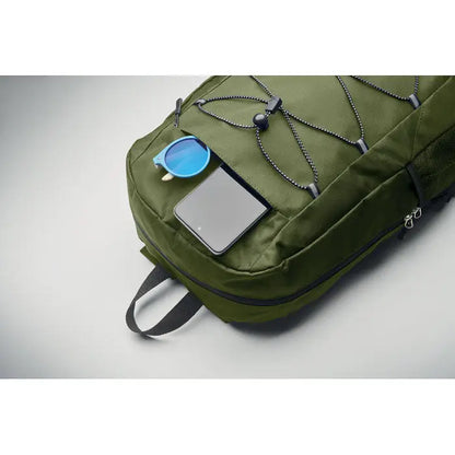 Rucsac din poliester 600d rpet olive green cu fermoare negre si bretele reglabile din chinga