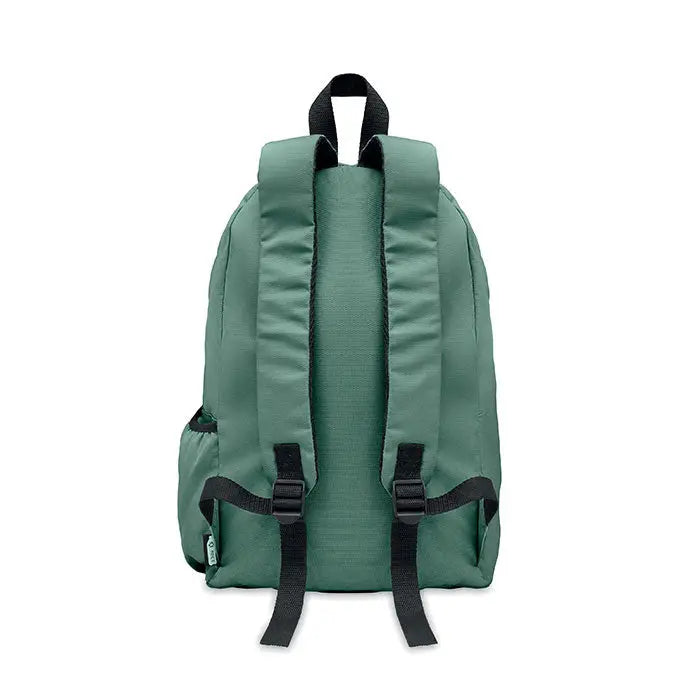Rucsac din poliester 600d rpet teal green cu bretele negre si buzunar lateral mic