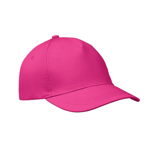 Sapca de baseball cu 5 panouri in culoare fucsia vibrant, cu design structurat si cozoroc asortat cusut