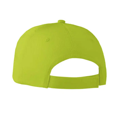 Sapca de baseball cu 6 panouri lime verde deschis cu coroană structurată și bretea ajustabilă