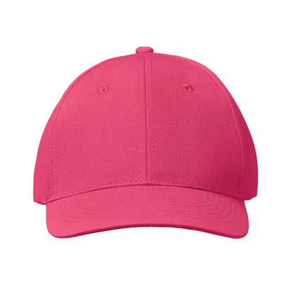 Sapca de baseball cu 6 panouri roz vibrant cu design structurat si cozoroc cusut asortat
