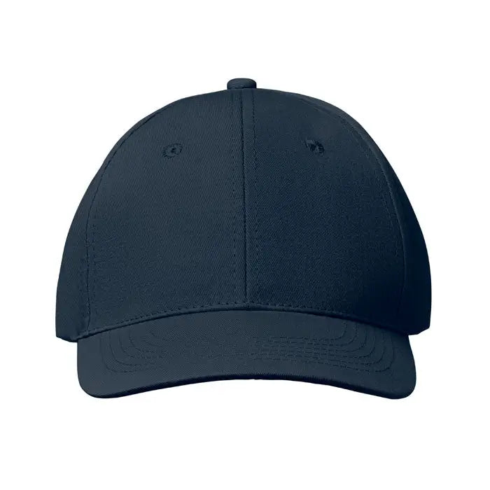 Sapca de baseball neagra cu 6 panouri structurate si detalii cusute pentru uz casual