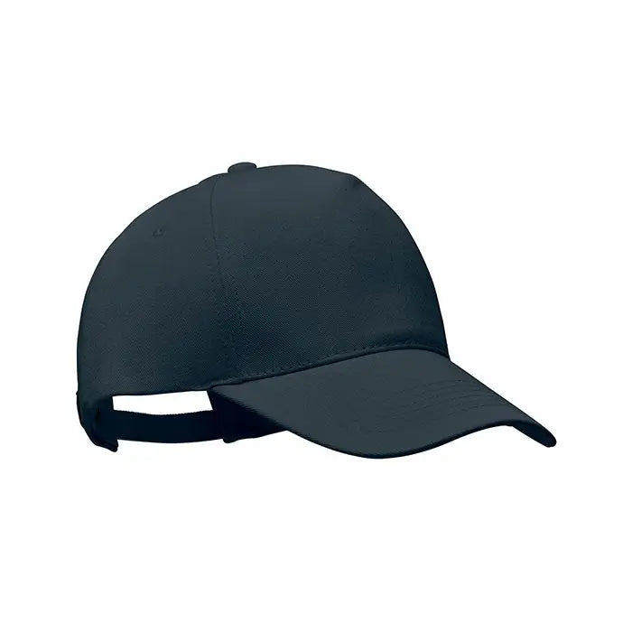 Sapca de baseball neagra din bumbac organic cu coroana structurata si bor curbat din material rezistent