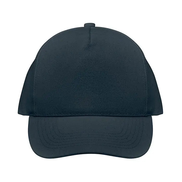 Sapca de baseball neagra cu coroana structurata si cozoroc curbat din bumbac organic durabil