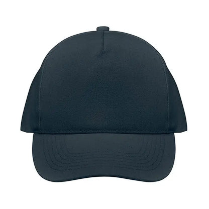 Sapca de baseball neagra cu coroana structurata si cozoroc curbat din bumbac organic durabil