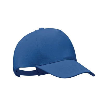 Sapca de baseball din bumbac organic, albastru regal, cu coroana structurata si cozoroc curbat din material durabil
