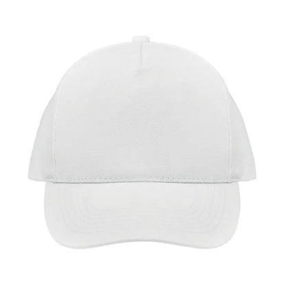 Sapca de baseball alba din bumbac organic cu coroana structurata si viziera curbata din tesatura fina