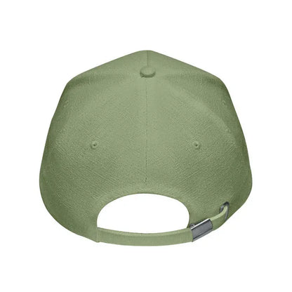 Sapca de baseball din canepa 370 gr/m² olive green cu curea reglabila si catarama metalica vazuta din spate