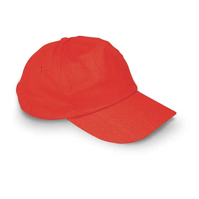 Sapca de baseball rosie vibranta cu design clasic in sase panouri si cusaturi tivite