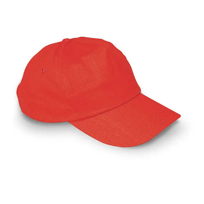 Sapca de baseball rosie vibranta cu design clasic in sase panouri si cusaturi tivite