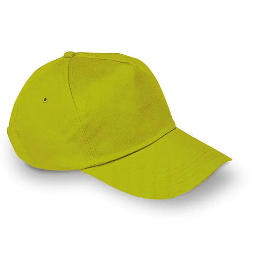 Sapca de baseball vibrant lime green cu design clasic cu sase panouri si cusaturi detaliate