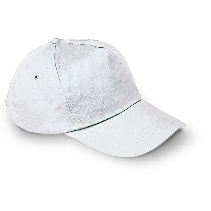 Sapca de baseball alba din material texturat moale cu detalii subtile de cusatura