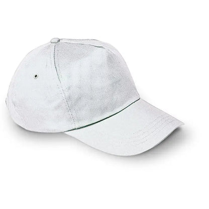 Sapca de baseball alba din material texturat moale cu detalii subtile de cusatura