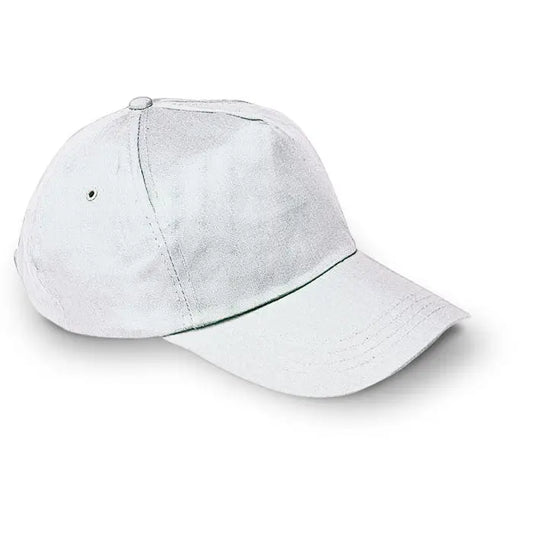 Sapca de baseball alba din material texturat moale cu detalii subtile de cusatura