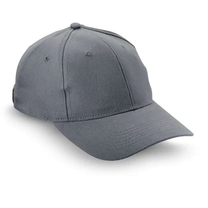 Sapca de baseball gri cu design structurat in sase panouri si cusaturi finisate pentru uz casual