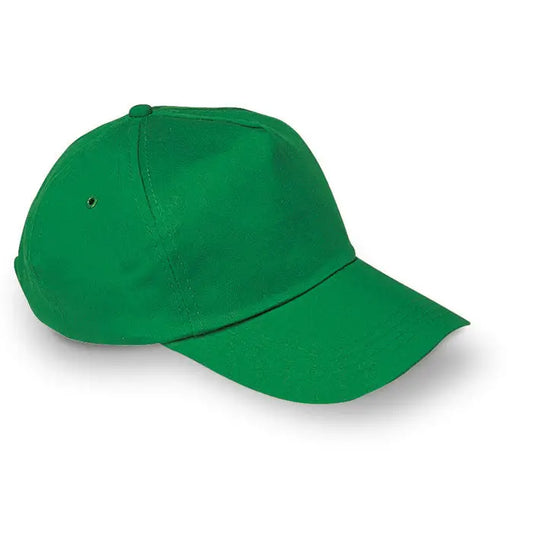 Sapca de baseball verde solid cu coroana structurata si cozoroc curbat