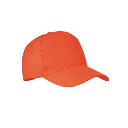Sapca de baseball rpET portocalie cu design structurat, sase panouri si cusaturi rezistente