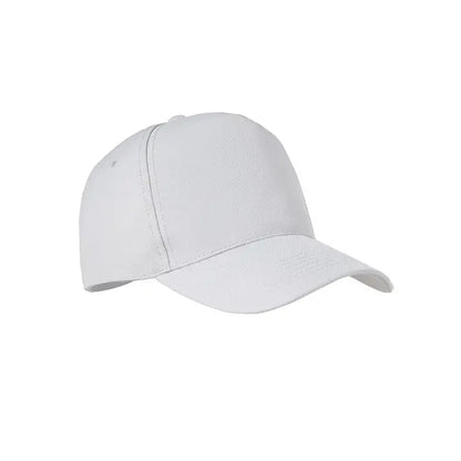 Sapca de baseball rpET albă cu design structurat în șase panouri și cusături pentru un stil durabil