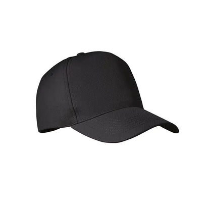 Sapca de baseball rpet neagra cu design structurat din sase panouri si detalii cusute