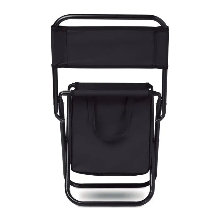 Scaun pliabil de camping negru 600d cu geanta de depozitare integrata pentru scaun sau frigider portabil