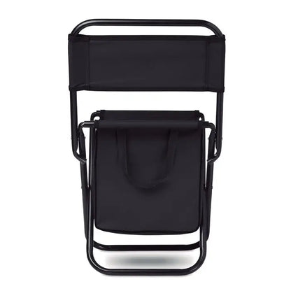 Scaun pliabil de camping negru 600d cu geanta de depozitare integrata pentru scaun sau frigider portabil