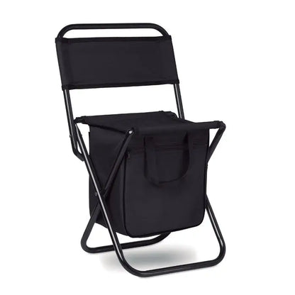Scaun pliabil negru 600D cu geanta de depozitare incorporata pentru camping si outdoor