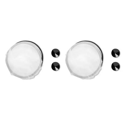 Set 2 umbrele geamuri auto cu capace rotunde transparente si rame negre cu filet pentru fixare usoara