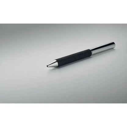 Set cadou 2 piese cu grip negru texturat si capete metalice cromate, instrument de precizie elegant
