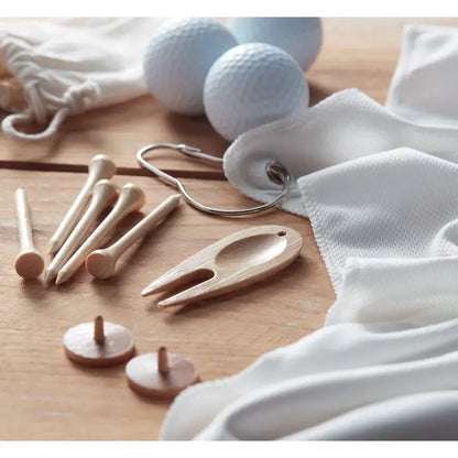 Set de accesorii de golf cu unealtă din lemn pentru divot și cârlig metalic pentru întreținerea terenului de golf