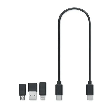 Set de cabluri 3 in 1 negru usb-c la usb-a adaptor si cablu de incarcare pentru conectare rapida si compatibilitate larga