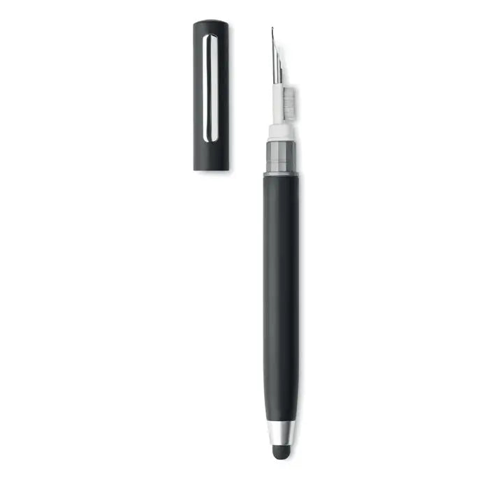 Set de curatare stilou tws cu stylus negru mat cu accente argintii si varf retractabil