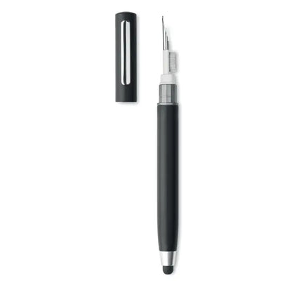 Set de curatare stilou tws cu stylus negru mat cu accente argintii si varf retractabil