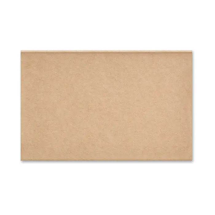 Set de note de birou cu calendar în plic dreptunghiular maro din carton cu textură simplă