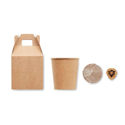 Cutie de cadou maro din hârtie kraft cu mâner pentru set de pin
