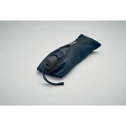 Set de umbrele rpet de 21 inch umbrela compacta albastru navy cu husa din acelasi material cu fermoar si snur de prindere